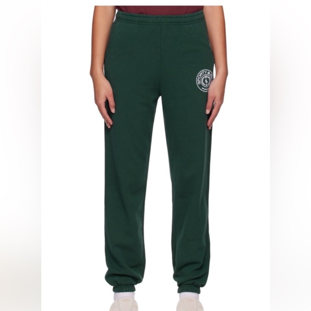Sporty & Rich Crest Green Lounge Pants